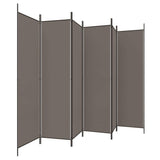 6-Panel Room Divider Anthracite 300x220 cm Fabric 350208