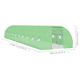 Greenhouse Green 140 g/m PE mesh fabric, galvanised steel 45 m 48156