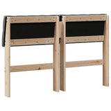 Upholstered Headboard Dark Grey 120 cm Solid Pine Wood 879185