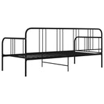 ZNTS Sofa Bed Frame without Mattress Black Metal 90x200 cm 324749