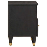 Bedside Cabinet 2 pcs Black 40 x 33 x 46 cm Solid Mango Wood 4018815