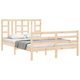 Bed Frame without Mattress Double Solid Wood Pine 3193896