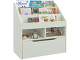 Kids Bookshelf, Toy Organiser, with Storage Drawer, Wheels - Green T3398P347677
