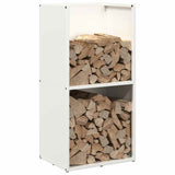 Firewood Rack White 40x30x80 cm Cold-rolled steel 864188