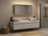 Bathroom Cabinet Set 4 pcs White Engineered Wood 3406615