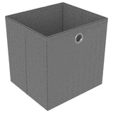 322617 12-Cube Display Shelf with Boxes Grey 103x30x141 cm Fabric