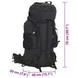 Hiking Backpack Black 80 L Oxford Fabric 4009967
