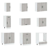14 Piece Kitchen Cabinet Set Lucca Grey Sonoma Engineered Wood 3314987