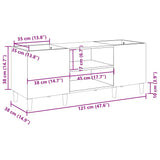 Record Cabinet Grey Sonoma 121x38x48 cm Engineered Wood 831931