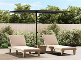Garden Parasol with Aluminium Pole 2x1.5 m Black 47342