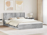 Bed Frame with Storage and Headboard Grey Sonoma 140 x 200 cm 3413946