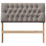 Upholstered Headboard Taupe 100 cm Solid Pine Wood 879357