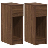 ZNTS Bedside Cabinets with Drawer 2 pcs Brown Oak 20x36x60 cm 858708