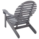 Adirondack Chair Solid Acacia Wood Grey 46322