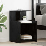 Bedside Cabinet 2 pcs Black Oak 40 x 35 x 60 cm Engineered Wood 875139