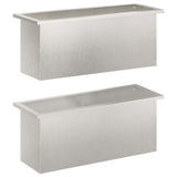 Garden Planter with LED 2 pcs Silver 30 x 80 x 30 cm 8008107