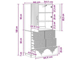 Cabinet Set 2 pcs Grey Sonoma 66 x 34.5 x 87 cm Engineered Wood 3416805