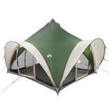 Tipi Tent with Roof Green 6-Person Polyester and Steel 42028623