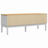 Hallway Bench FLORO White 115 x 40 x 45 cm Solid Pine Wood 42011244