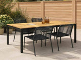 Garden Dinner Table White and Black 180 x 88.5 x 75 cm 901768