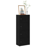 Bookcase Black Oak 40x24x102 cm Engineered Wood 860374