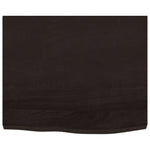 Bathroom Countertop Dark Brown 60x60x cm Treated Solid Wood 3156207