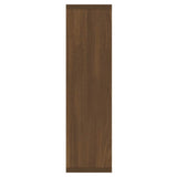 Mirror Cabinet with LED Brown Oak 76x15x55 cm 820447