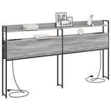 Headboard with Shelf Grey sonoma 200 cm Engineered wood 859718