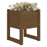 Planters 2 pcs Honey Brown 40x40x52.5 cm Solid Wood Pine 822114
