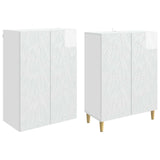 Cabinet Set 2 pcs High Gloss White Engineered Wood 3416704