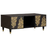 Coffee Table Black 100 x 54 x 40 cm Solid Mango Wood 4018820