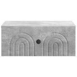Wall-Mounted Bedside Cabinet with Drawer 2 pcs Concrete Grey 898112