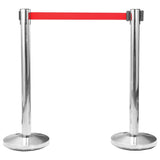 Stanchion with Belt Airport Barrier Stainless Steel Silver 51160