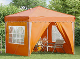 Pop-up Party Tent 195 x 195 x 245 cm Orange Oxford Fabric 42019745