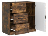 Sideboard Smoked Oak 66 x 34.5 x 87 cm Engineered Wood 895780