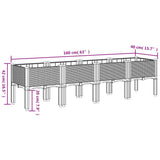 Garden Planter with Legs Brown 160x40x42 cm PP 367905