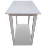 ZNTS Wooden Bar Table White 241701