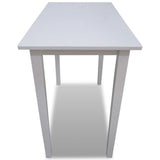 ZNTS Wooden Bar Table White 241701