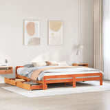 Bed frame without Mattress Wax Brown 180x200 cm Super King Solid Wood Pine 3309031