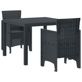 Garden Dining Set 3 pcs Anthracite Polypropylene 3378672