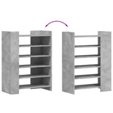 Shoe Cabinet Concrete Grey 74.5x37.5x100 cm Engineered Wood 848433