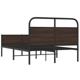 Bed Frame without Mattress 140x190 cm Brown Oak Engineered Wood 4100500
