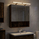 Bathroom Mirror Cabinet with Shelf Smoked Oak 60 x 14.5 x 70 cm 889195