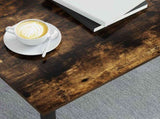 Coffee Table Smoke Oak 100 x 100 x 45 cm Engineered Wood 892586