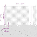 Fence and Post Silver 1.4 x 10 m Steel 3336298