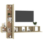 ZNTS 5 Piece TV Cabinet Set Sonoma Oak Engineered Wood 3078970