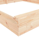 Sandbox with Seats Square Solid Wood Pine 825037
