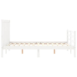 Bed Frame without Mattress White 120x200 cm Solid Wood Pine 3193787