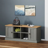Shoe Bench VIGO Grey 106x35x45 cm Solid Wood Pine 353180
