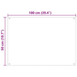 Kitchen Backsplash 2 pcs White 100 x 50 cm Tempered Glass 3415423